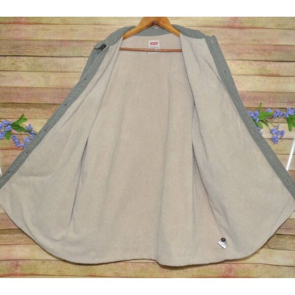 Levi's Men's Button Up Trucker Jacket Coat Size XXXL Sherpa Lined Barn Coat - Picture 7 of 10